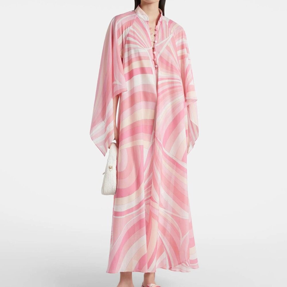 NWOT！Pucci Iride-print Kaftan in Cotton-muslin